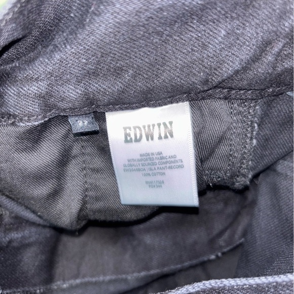 EDWIN Baggy Jeans  Black size 27 - Picture 3 of 7